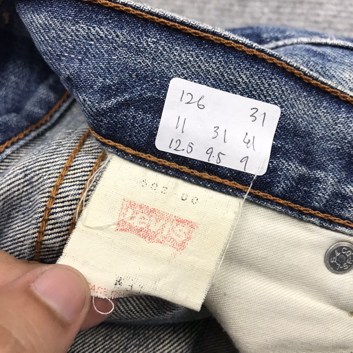 Levi's LEVIS 503 JAPANESE BAGGY BLUE FADED DENIM PANTS Size US 31 - 16 Thumbnail