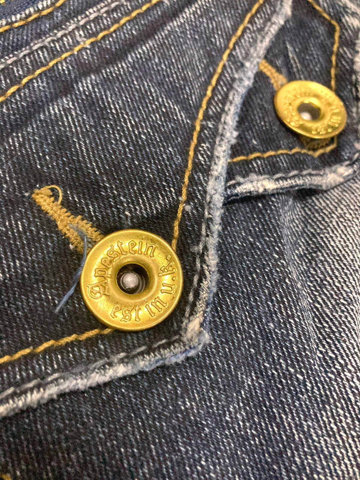 Japanese Brand Vintage 90s Punk Apestein Gold Line Jeans Size US 34 / EU 50 - 11 Thumbnail