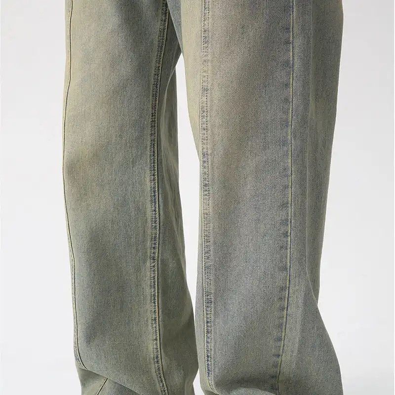 Vintage Straight Wide Leg Blue Jeans
