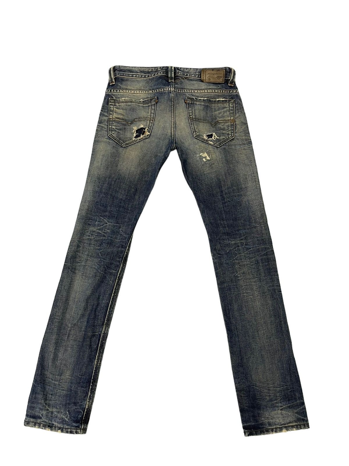 Diesel Slim Jeans Diesel Industries Distress Faded 5🟦7 Size US 31 - 12 Thumbnail