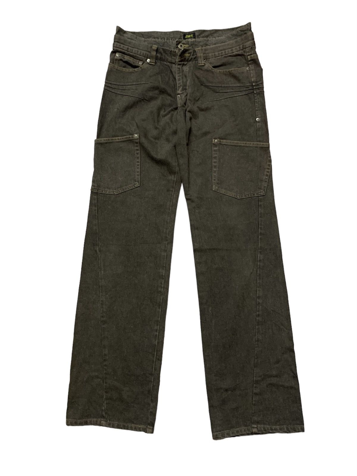 Double Waist Japanese Brand ROCKETS Front Pocket Denim