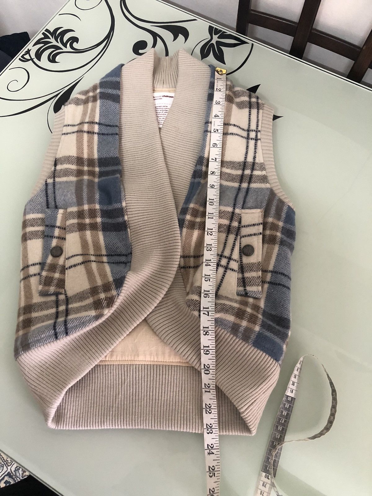 Hussein Chalayan Rare❗️Vintage Hussein Chalayan Checked Wool Vest Jacket Size XS / US 0-2 / IT 36-38 - 22 Thumbnail