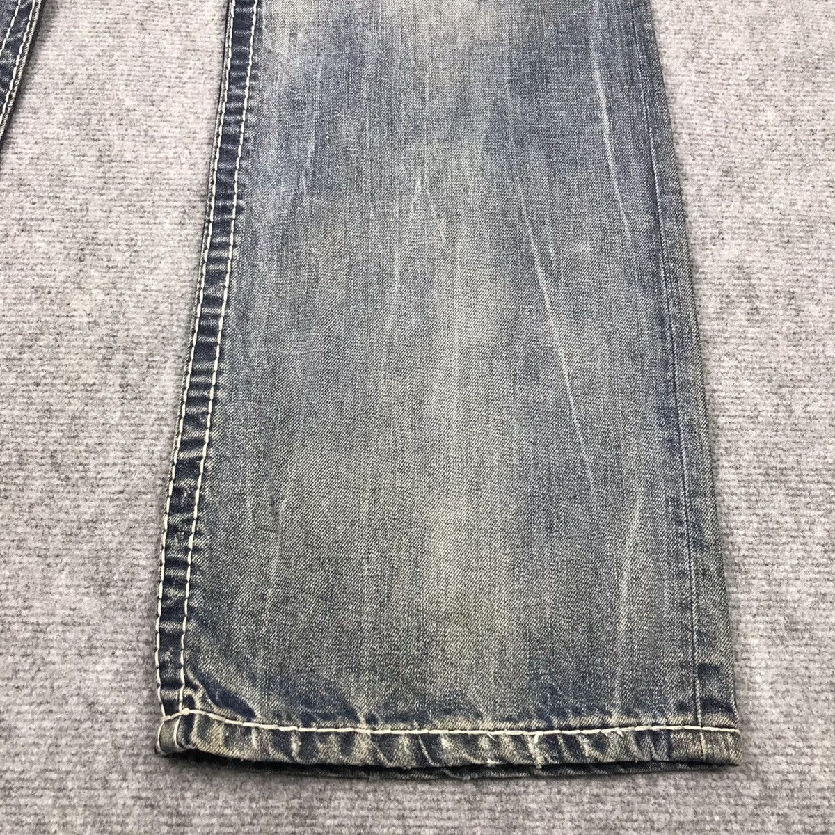 Japanese Brand × Mek Denim BLUE FADED🔥MEK DENIM DISTRESSED DENIM PANTS Size US 34 / EU 50 - 4 Thumbnail
