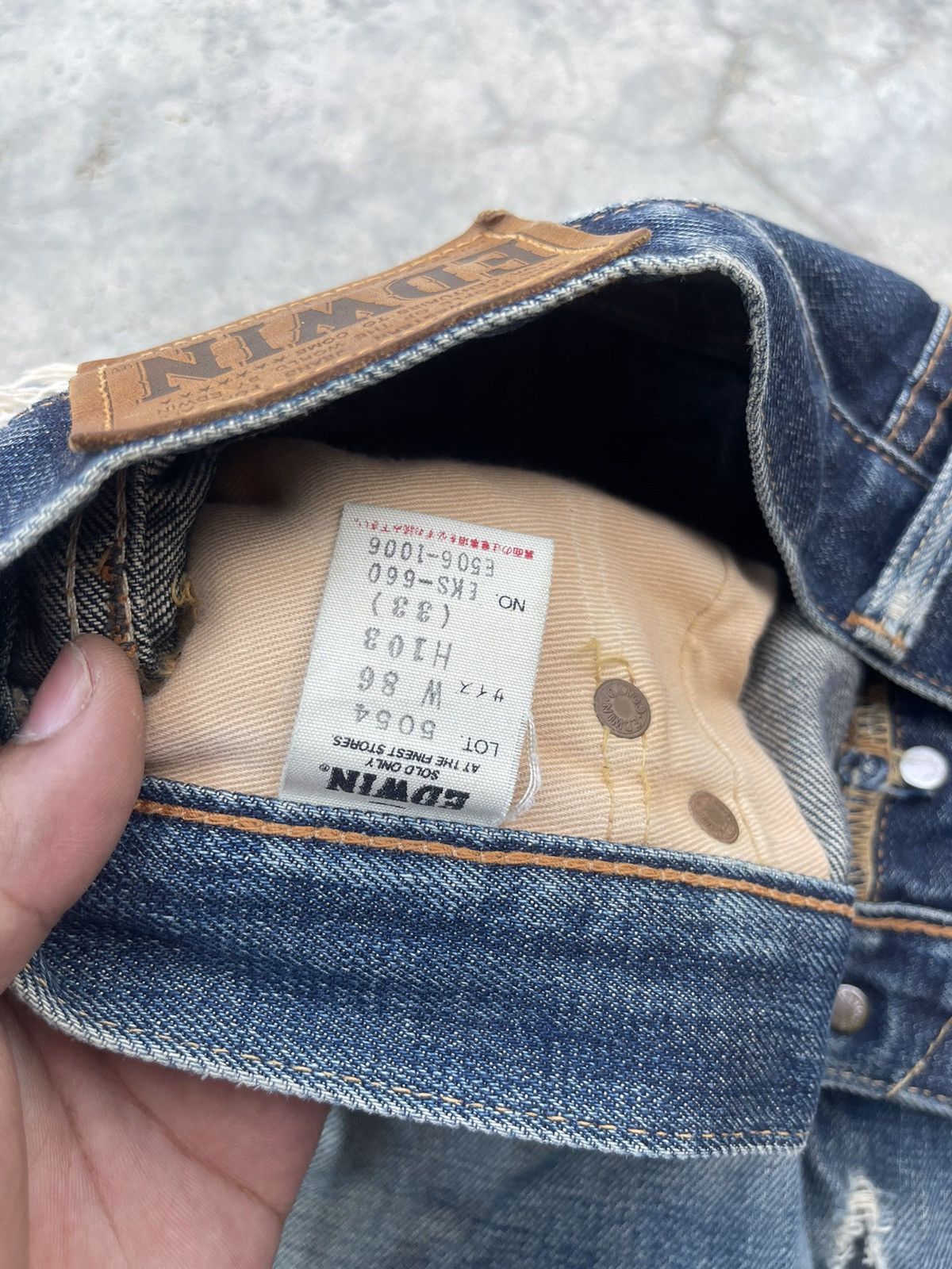 Edwin Vintage Edwin 505 Straight Cut Distressed Baggy Jeans Size US 32 / EU 48 - 13 Thumbnail