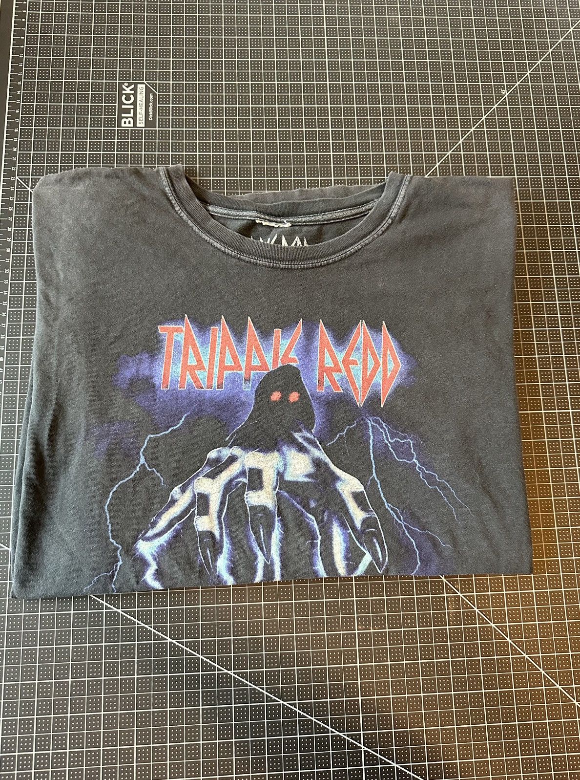 image of 999 Club x Trippie Redd 2018 Tour Lightning Hand Tee Shirt Black, Men's (Size Large)