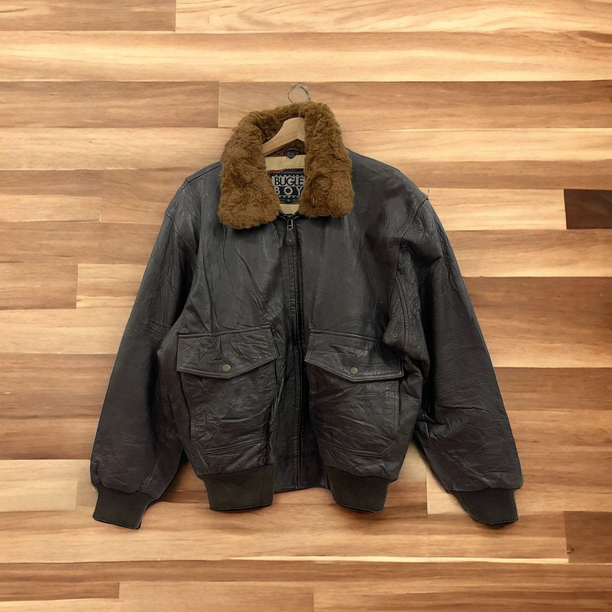 Bugle Boy × Vintage Vintage Bugle Boy U.S.A Flight Bomber Jacket Size US L / EU 52-54 / 3 - 3 Thumbnail