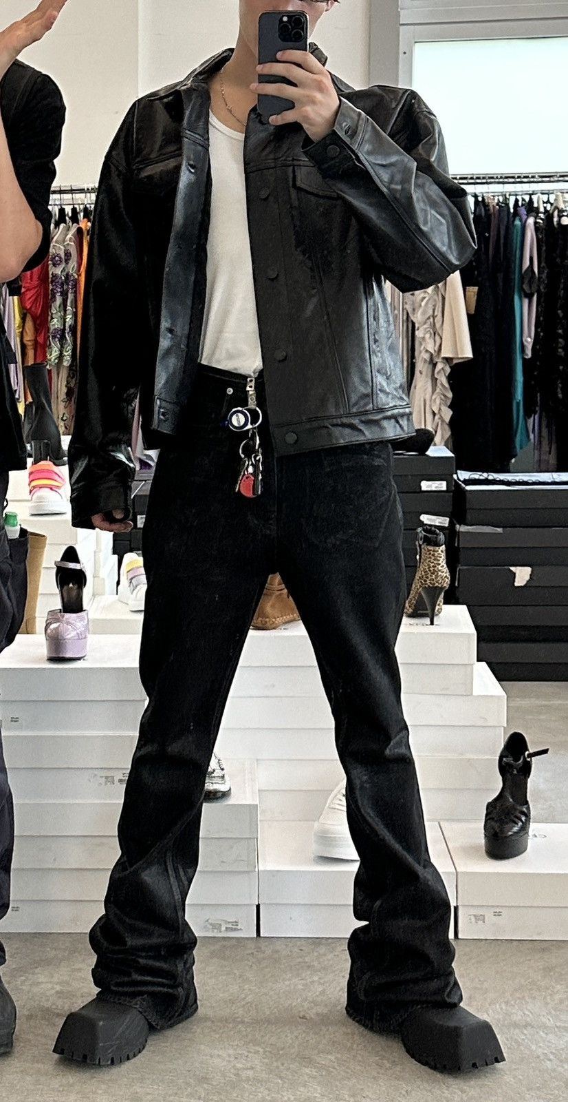 Rick Owens Drkshdw Rick Owens Waxed Bootcut Jeans | Grailed