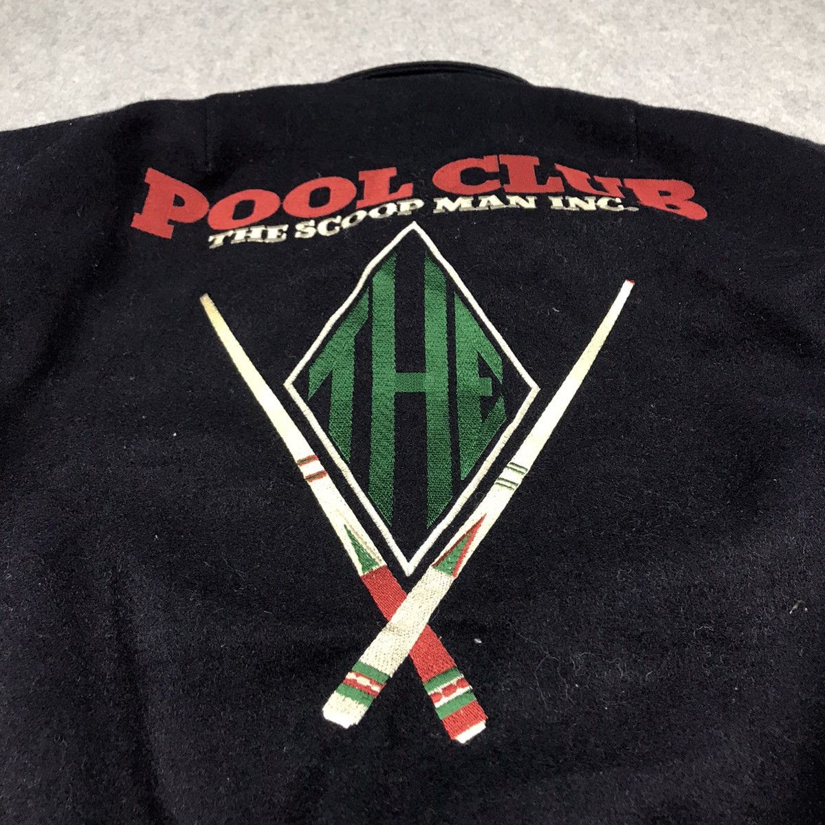 Japanese Brand ⚡️VINTAGE POOL CLUB EMBROIDERY THE SCOOP MAN VARSITY JACKET Size US L / EU 52-54 / 3 - 8 Thumbnail