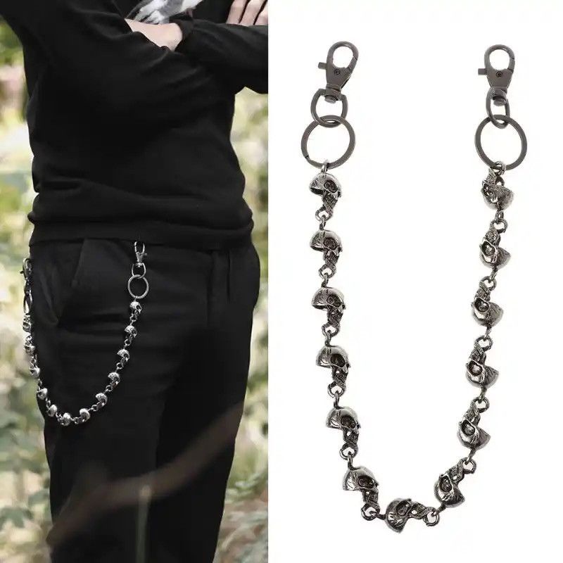 Jewelry Skull Head Chain Punk Skeleton Size ONE SIZE - 1 Thumbnail