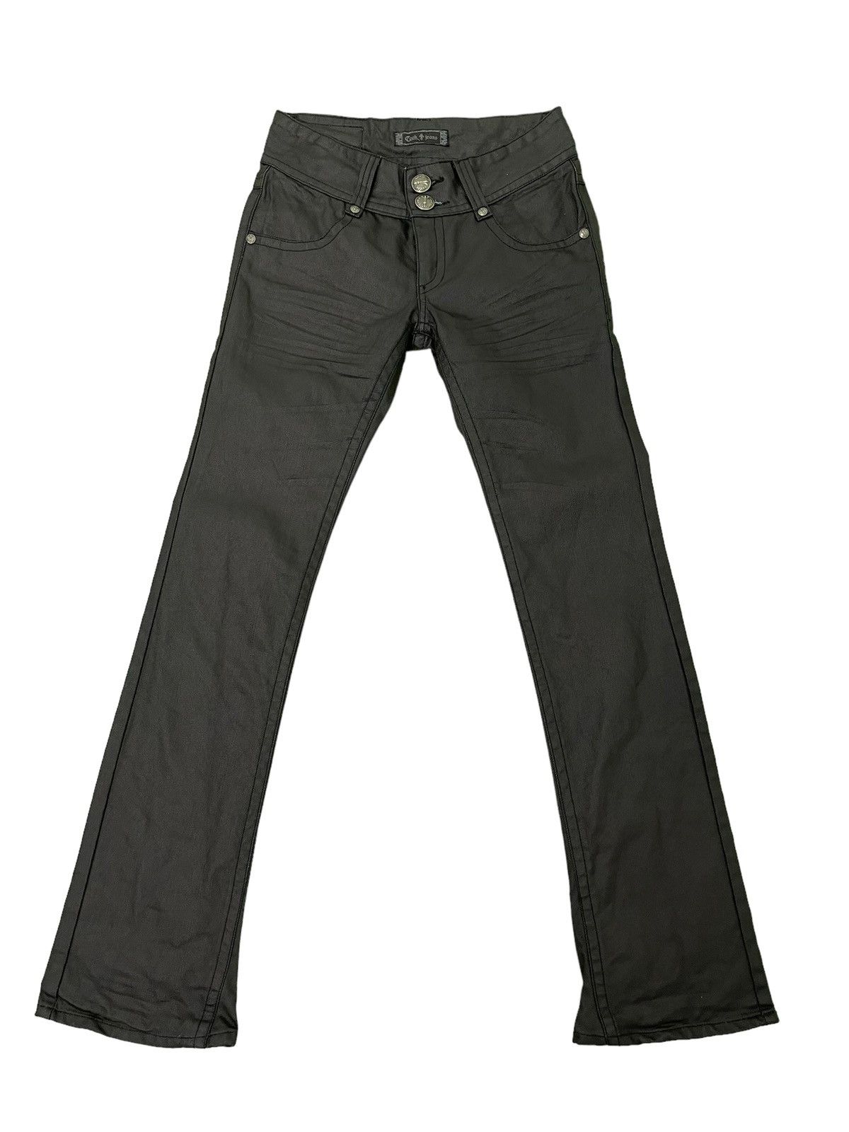 Japanese Brand Slim Flare Jeans Cook Jeans Full Coating Boot Cut 6🟦0 Size US 29 - 2 Thumbnail