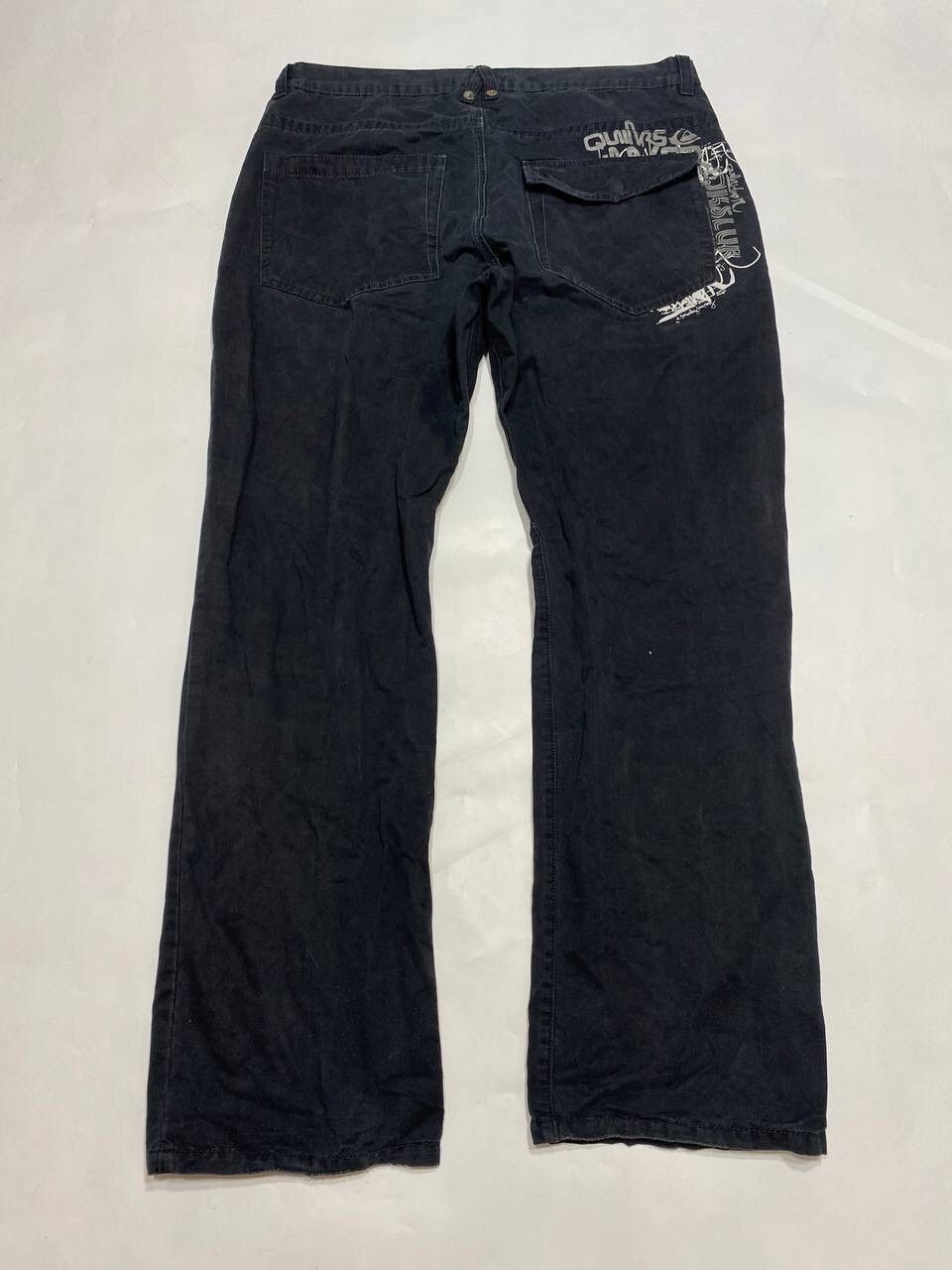 Vintage 90s USAQuiksilver Denim Baggy Jeans 36 Skate Bondage