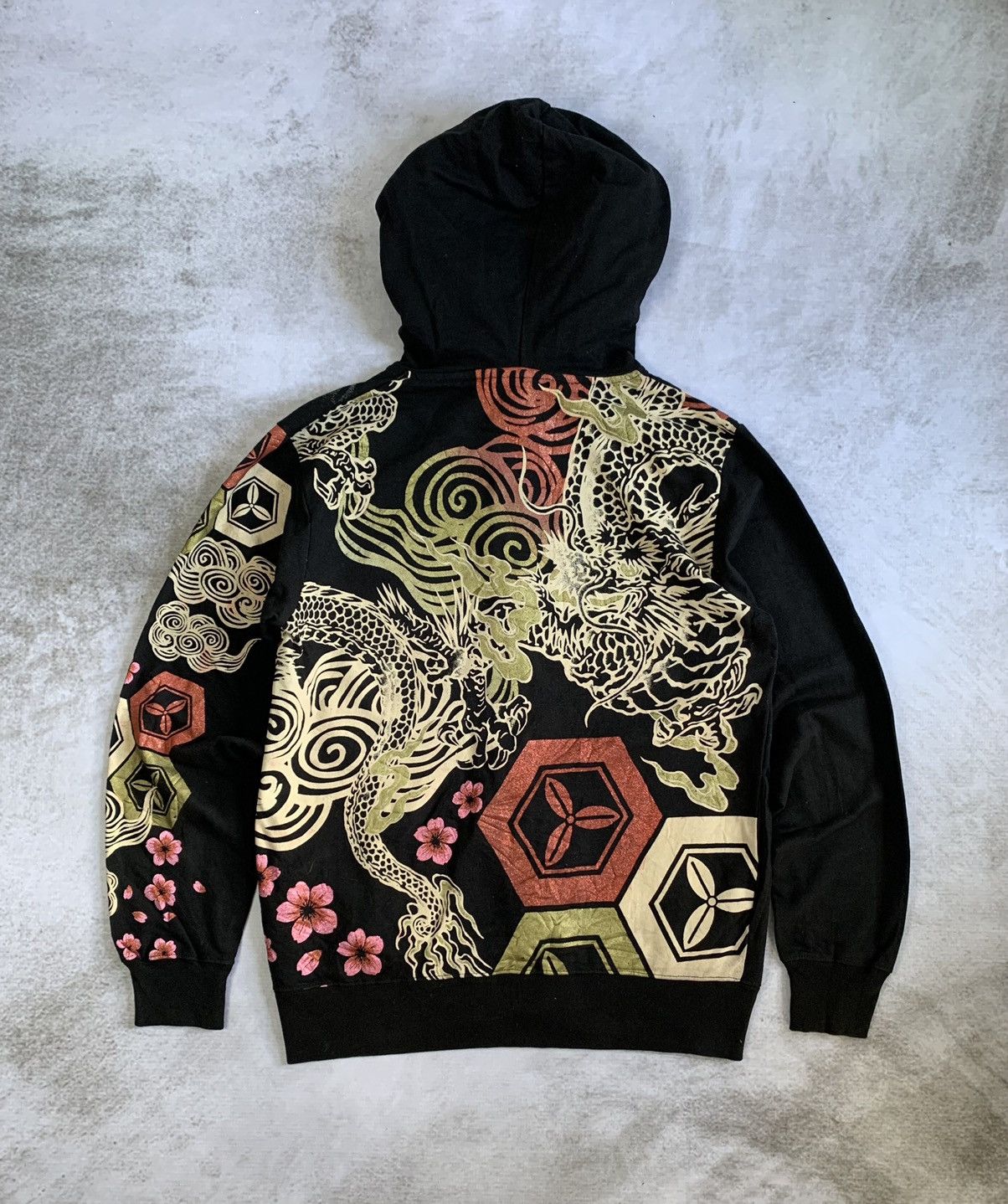 Veste Sukajan Réversible Homme, Dragon Japonais Brodé, Motif Totem, Printemps
