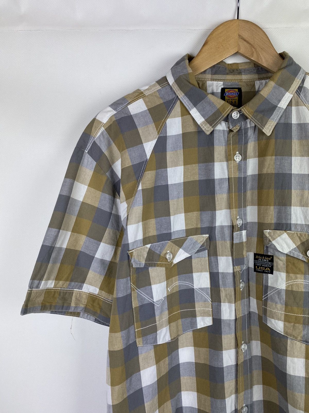Dickies × Vintage Dickies Workwear men’s shirt sleeve checked shirt size 3XL Size US XXL / EU 58 / 5 - 2 Thumbnail