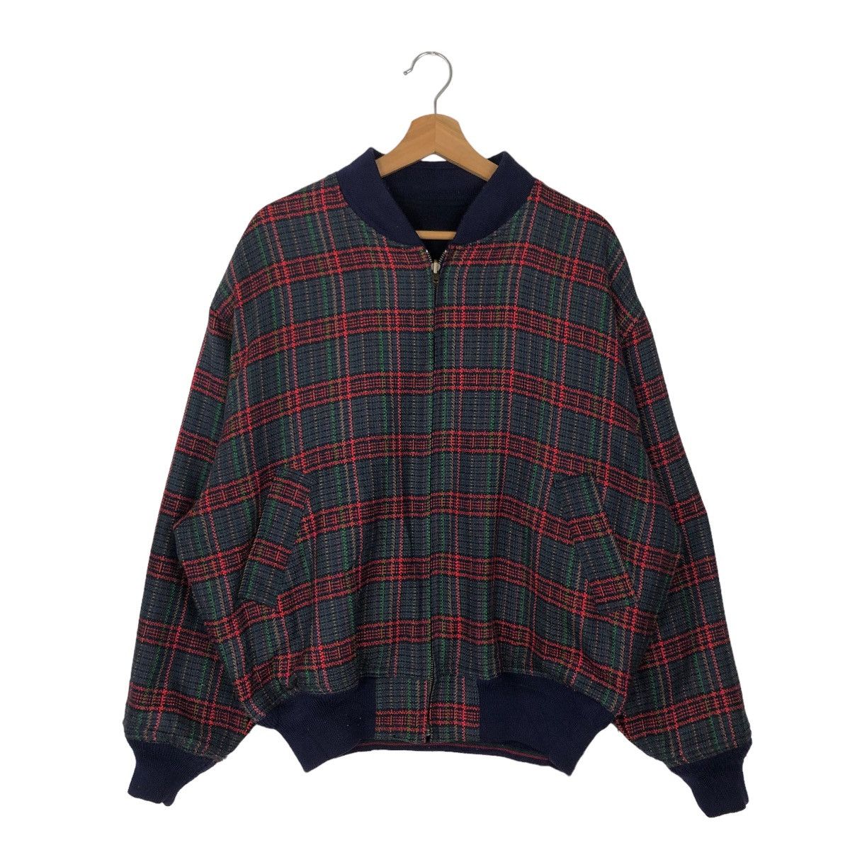 Japanese Brand VINTAGE REVERSIBLE WOOL BOMBER JACKET OTEFFE ISSEY MIYAKE Size US M / EU 48-50 / 2 - 11 Thumbnail