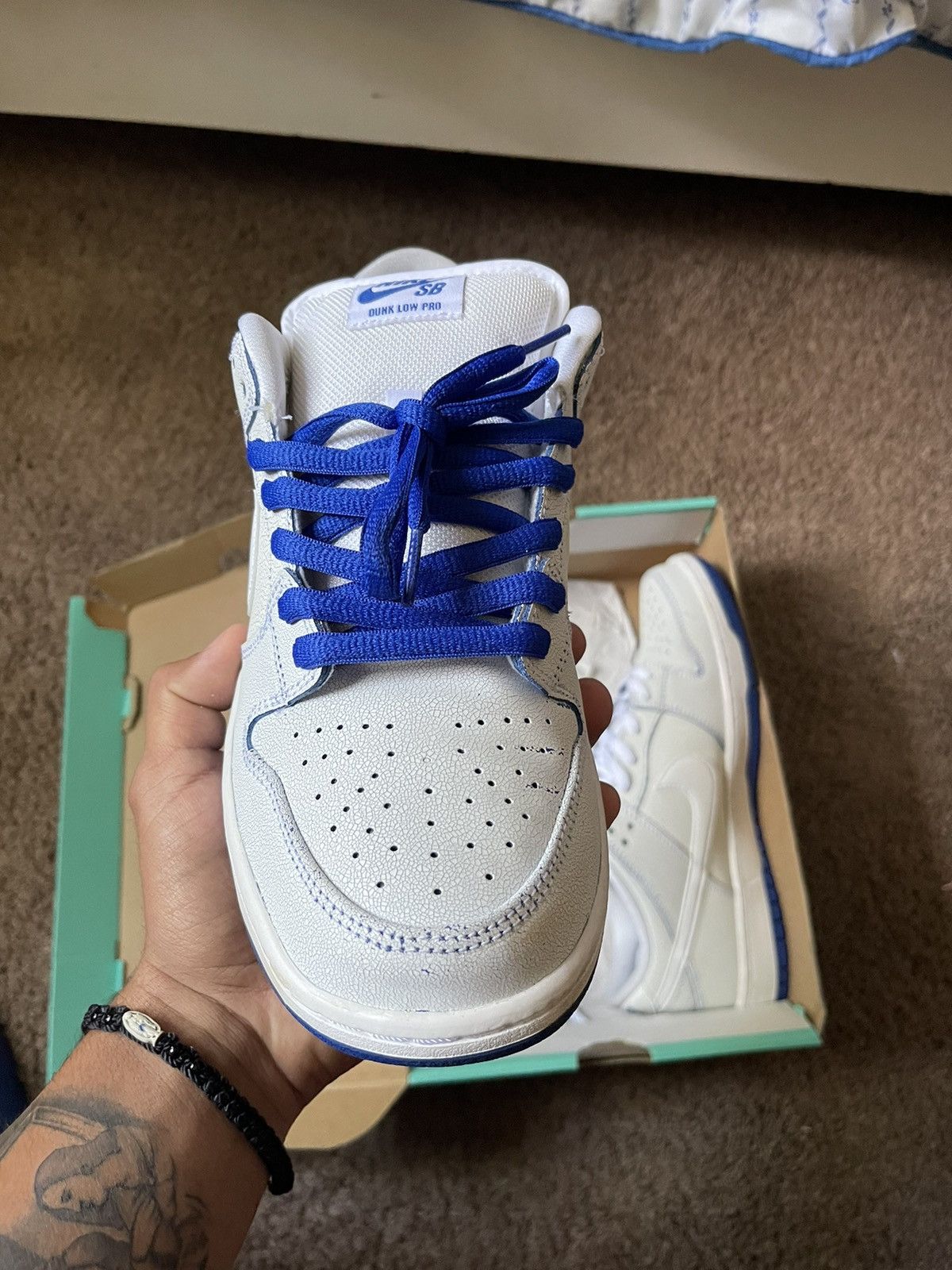 Nike Nike Sb Dunk low ‘cracked leather’ Size US 10 / EU 43 - 2 Thumbnail