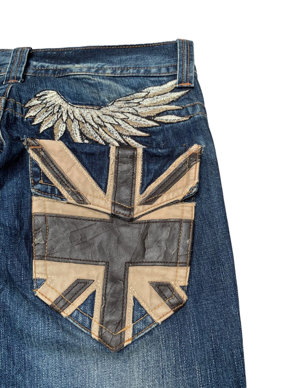 If Six Was Nine Rare Vintage Brand Red Pepper Distressed Flared Jeans 1990s Size US 30 / EU 46 - 8 Thumbnail