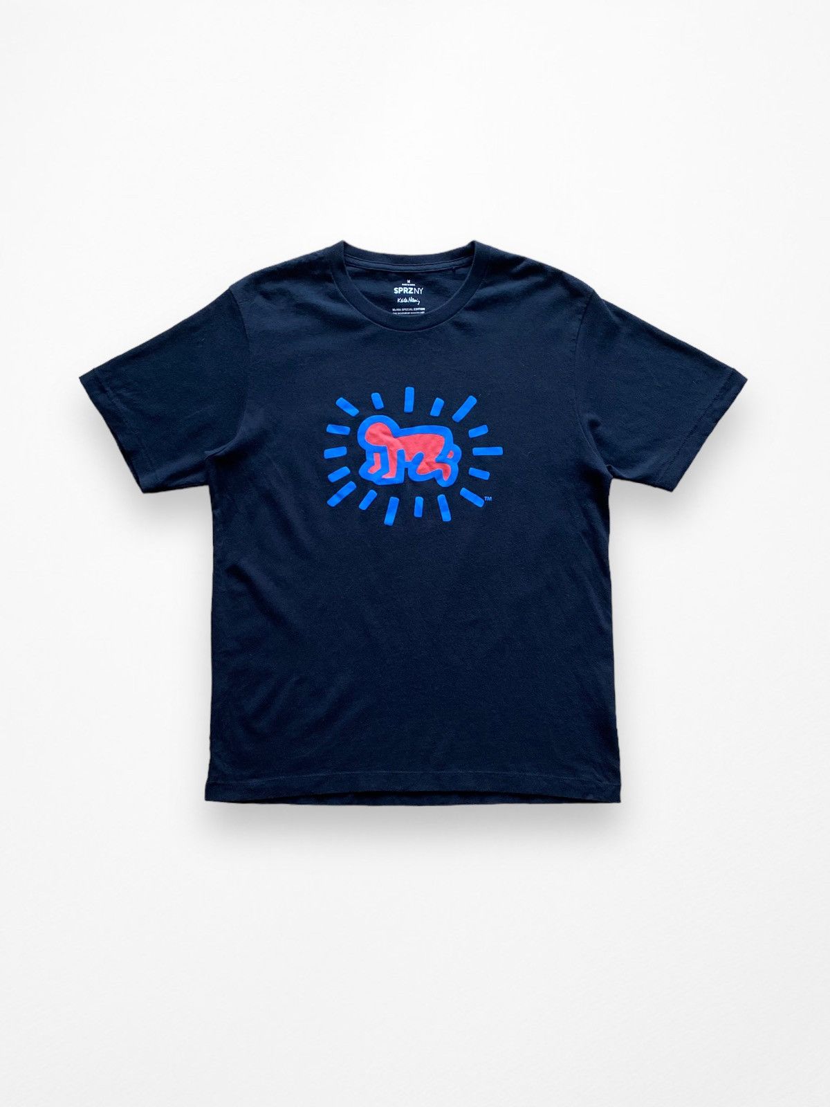 T-shirt Vintage Uniqlo X Keith Haring SPRZNY - Motif Baby Beat Box - Taille M
