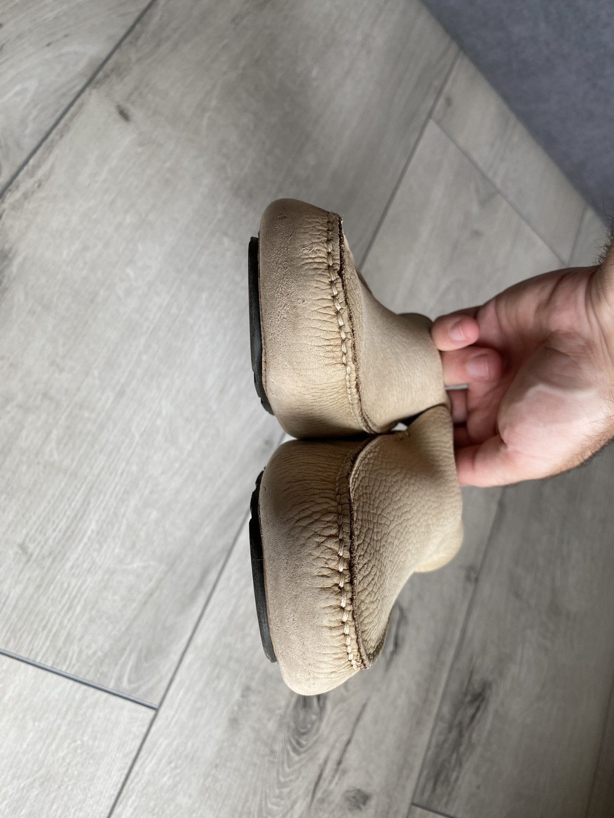 J.M. Weston J.M. Weston Beige Leather Moccasin Shoes Slip On Size US 9 / EU 42 - 8 Thumbnail