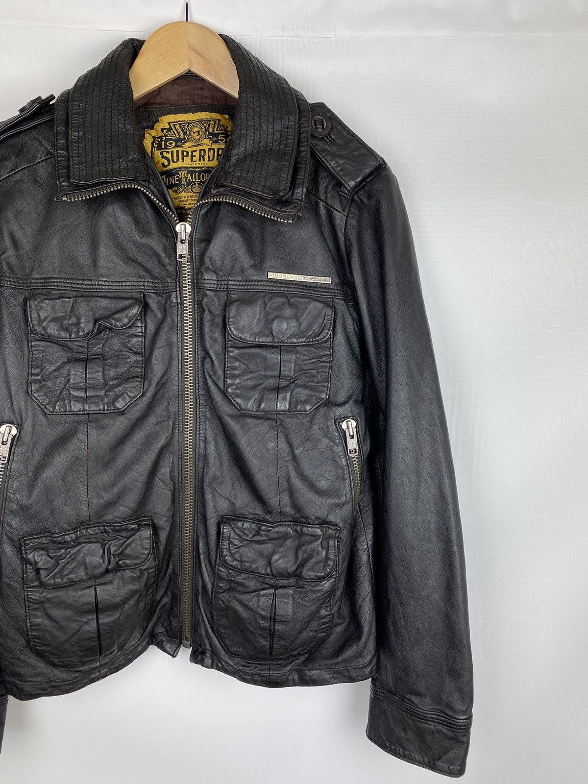 Superdry Superdry Japan men’s multipocket leather jacket | Grailed