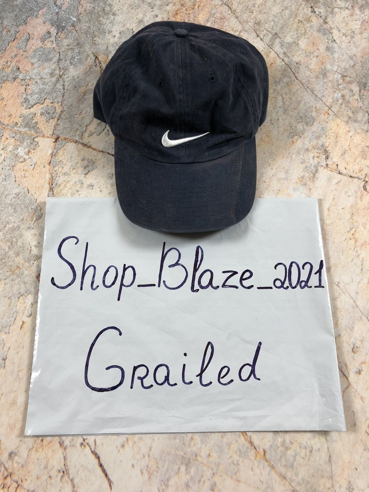 Nike × Vintage Nike vintage blue logo cap Size ONE SIZE - 3 Thumbnail