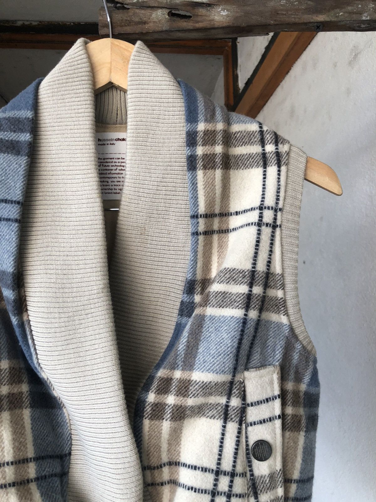Hussein Chalayan Rare❗️Vintage Hussein Chalayan Checked Wool Vest Jacket Size XS / US 0-2 / IT 36-38 - 7 Thumbnail