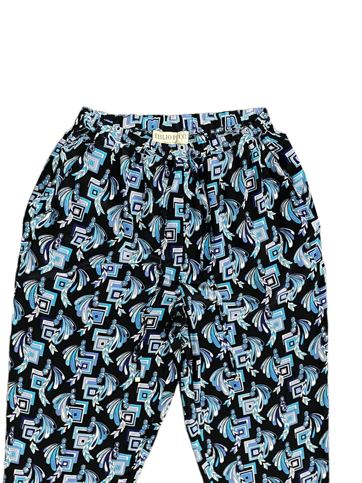 Emilio Pucci Emilio Pucci 💯 Silk Full-print Distressed Drawstring Pants Size 27" / US 4 / IT 40 - 6 Thumbnail