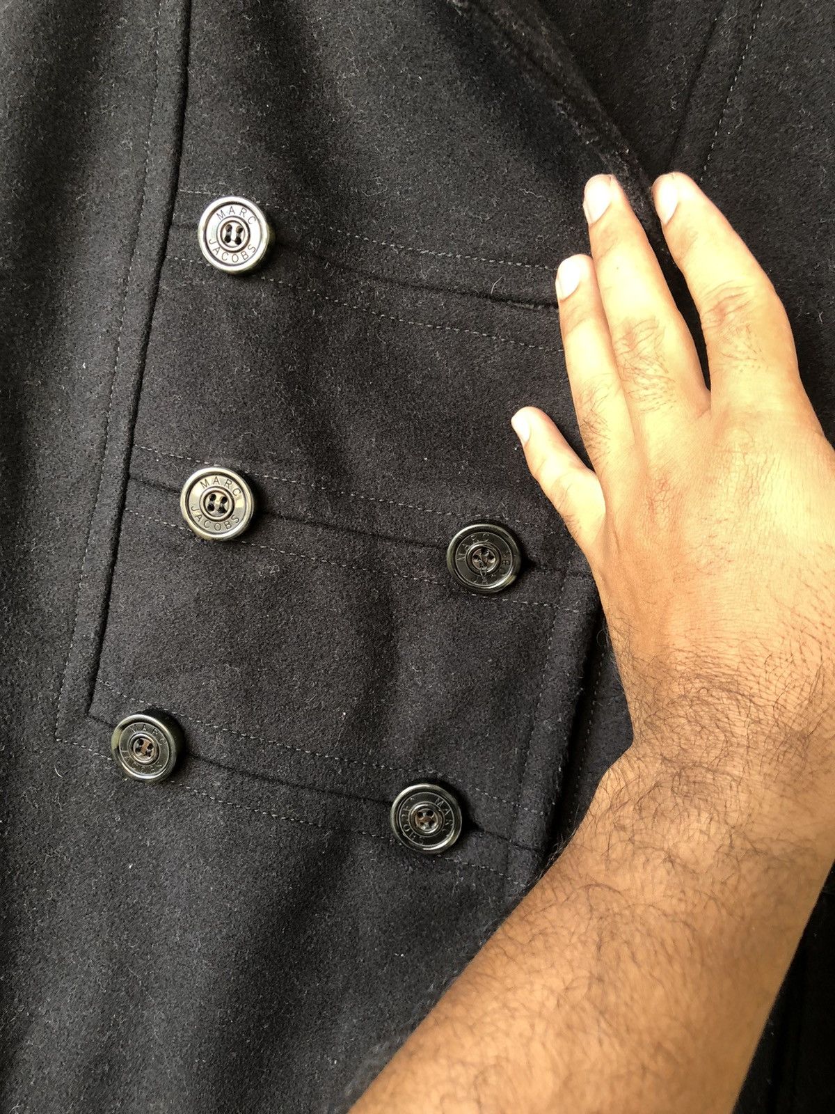 Marc Jacobs Marc by Marc Jacobs Double Breasted Wool Peacoat Size US M / EU 48-50 / 2 - 16 Thumbnail