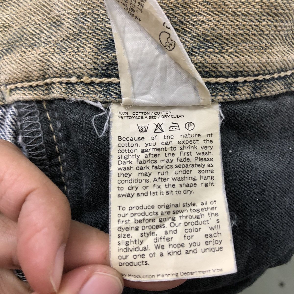 Japanese Brand VINTAGE DENIM JEANS SUKAJAN DESIGN BIG LOGO PUNK STYLE Size US 32 / EU 48 - 12 Thumbnail