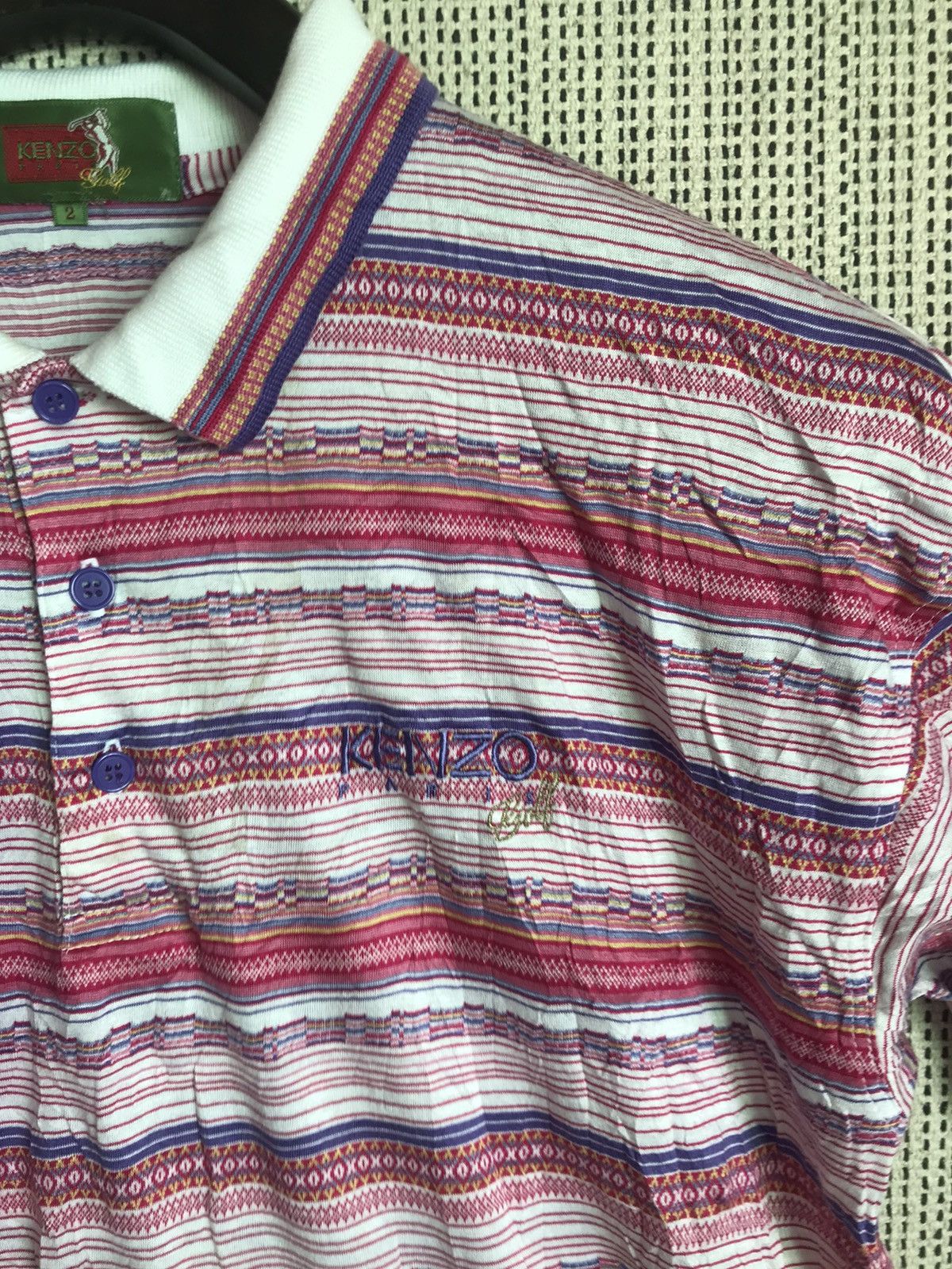 Japanese Brand × Kenzo ‼️KENZO GOLF POLO SHIRT STRIPE NIC DESIGN‼️ Size US M / EU 48-50 / 2 - 2 Thumbnail