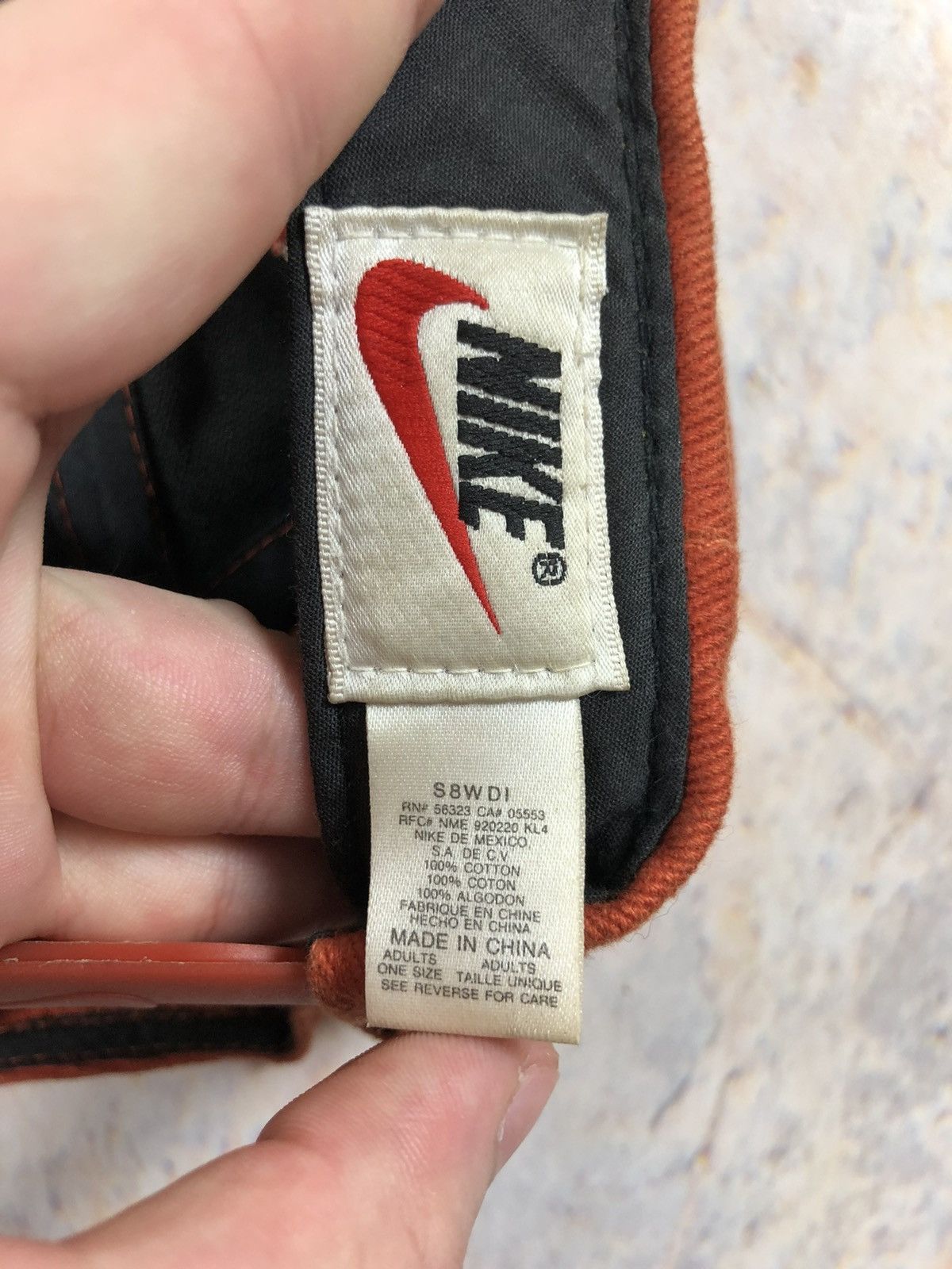 Nike × Vintage Nike vintage orange big logo hat cap Size ONE SIZE - 6 Thumbnail