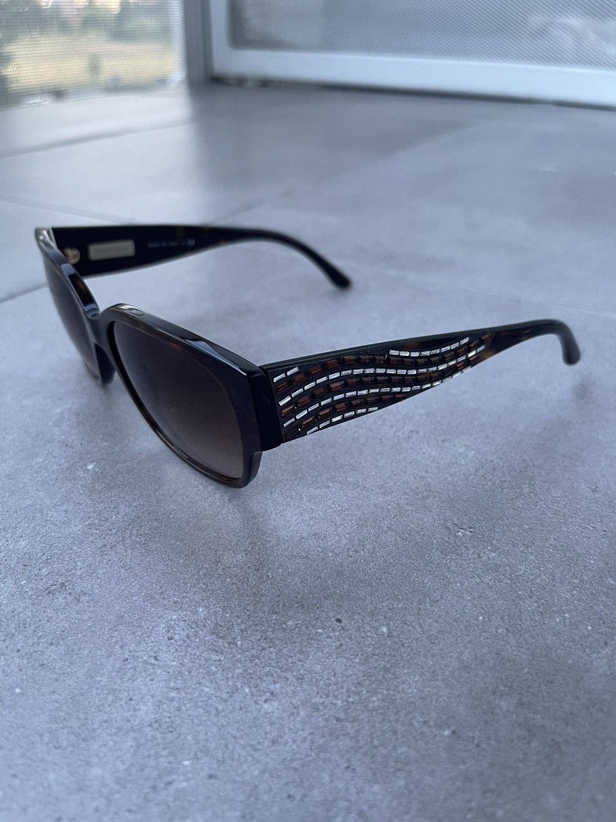 Emporio Armani Giorgio Armani AR8014-B 5026/13 Brown Crystal Sunglasses Size ONE SIZE - 5 Thumbnail