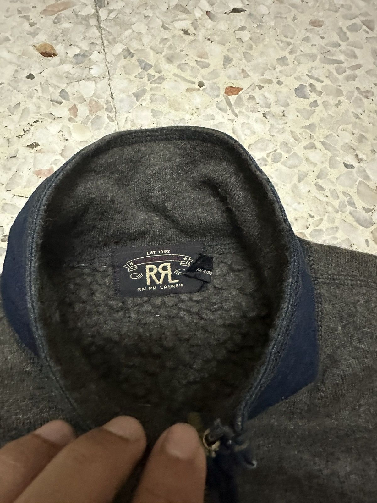 RRL Ralph Lauren RRL Ralph Lauren Fleece Jacket Design Single Denim Pocket Size US XS / EU 42 / 0 - 4 Thumbnail