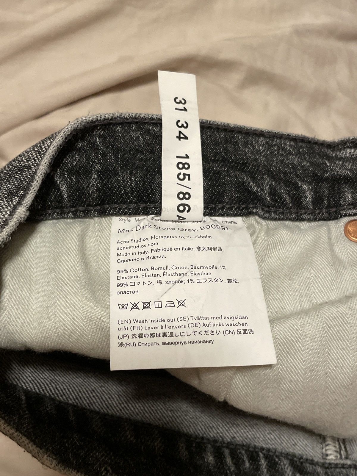 Acne Studios Acne Studios Max Dark Stone Grey jeans denim Size US 31 - 6 Thumbnail