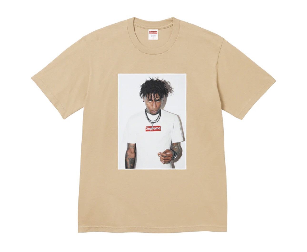 image of Supreme Nba Youngboy Tee in Khaki, Men's (Size XL)