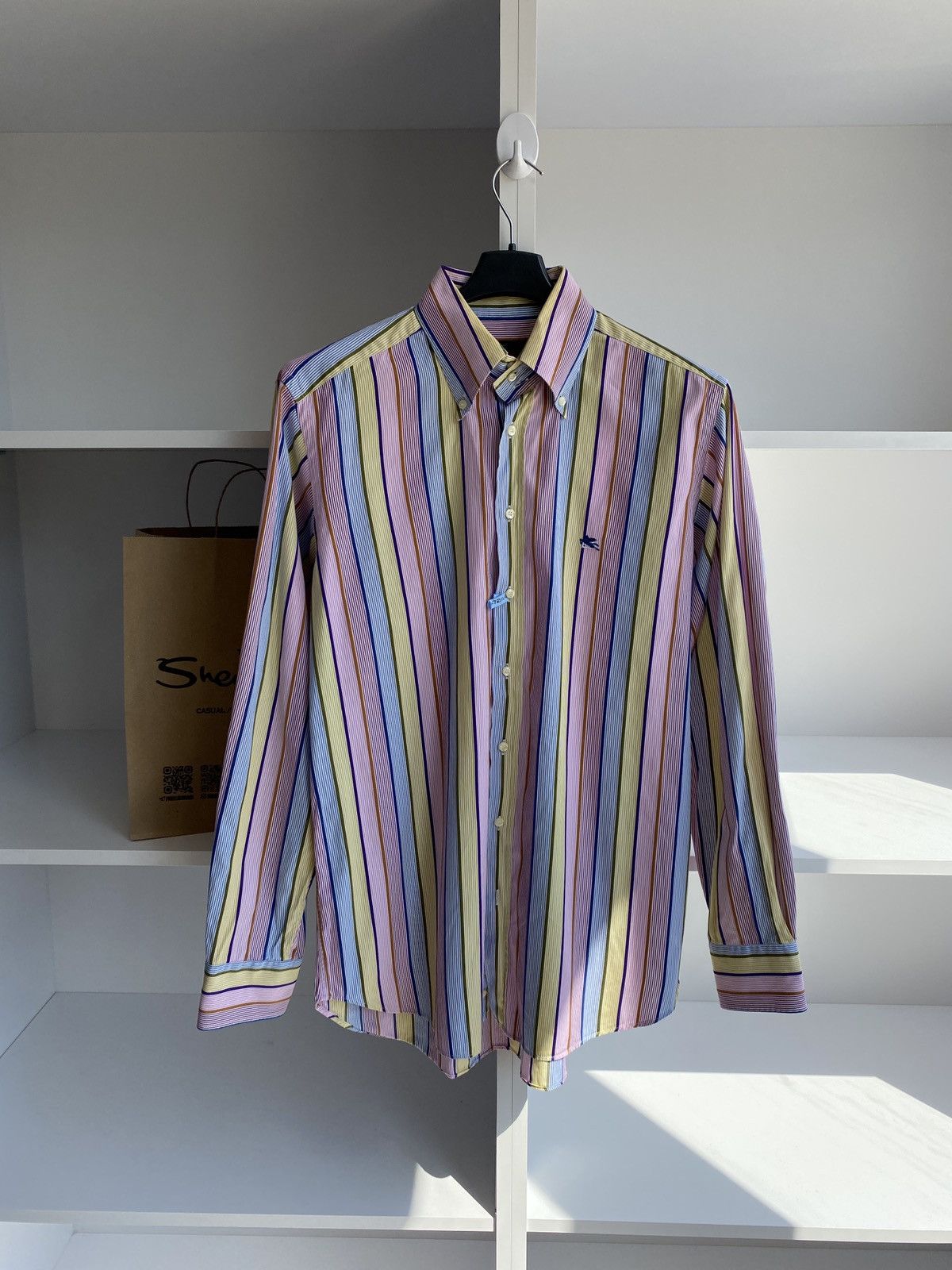 ETRO Milano Men's Button up Shirt rare retro multicolor