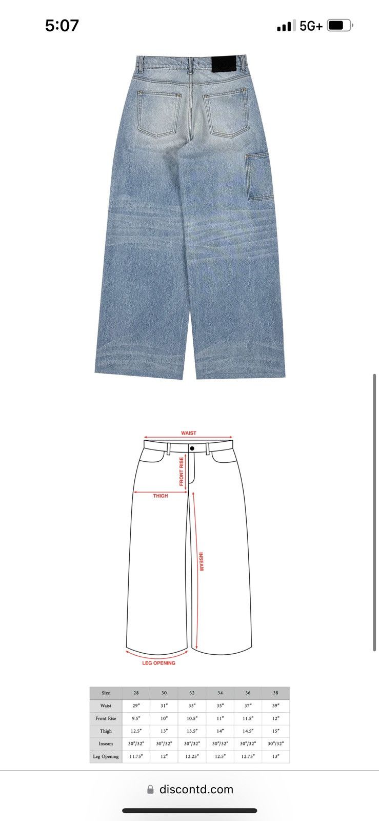 Other Discont'd ethan Torres light wash baggy denim Size US 28 / EU 44 - 2 Thumbnail