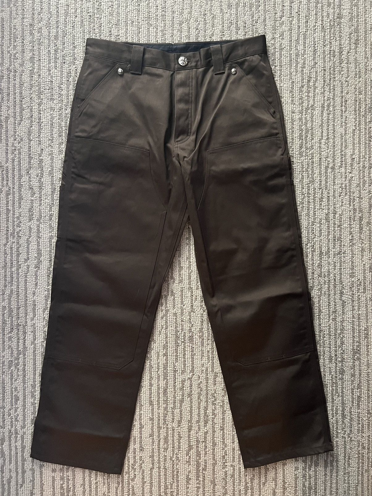 Chrome Hearts 2023 Double Knee Brown Carpenter Pants for CH ...