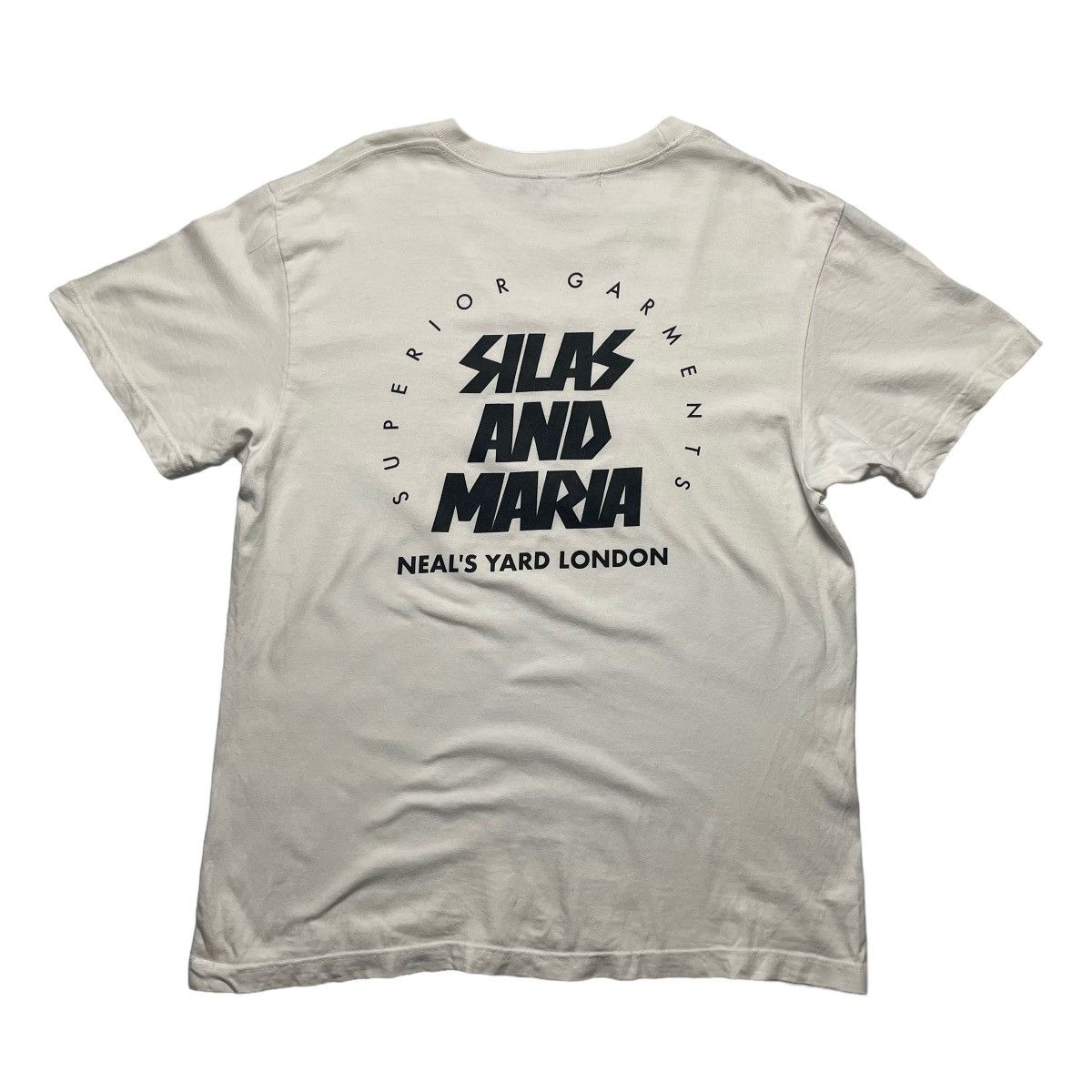 image of Silas And Maria Neal's Yard London Superior Garment Tshirt in White, Men's (Size Large)