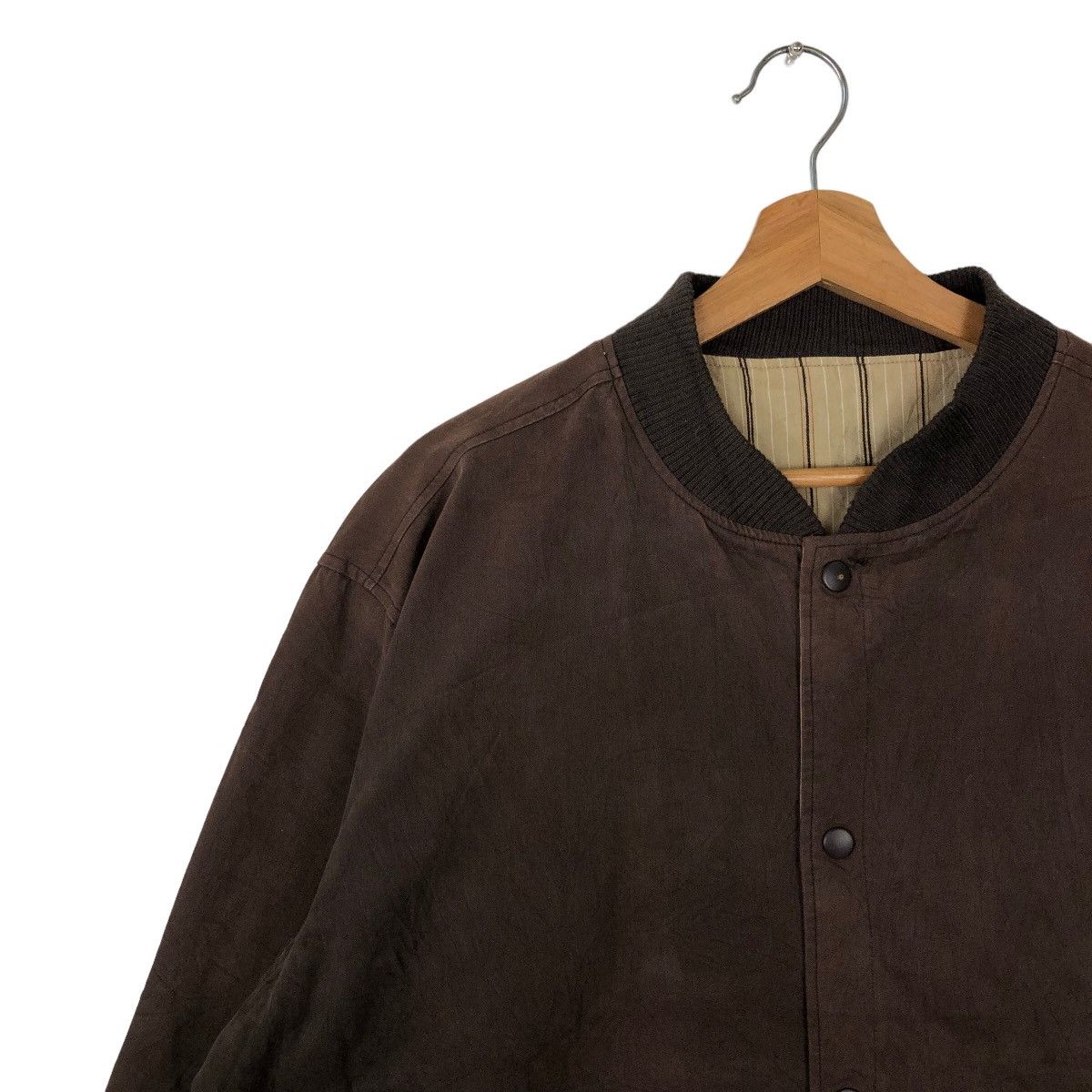 Japanese Brand VINTAGE REVERSIBLE HIKORY CHORE JACKET ISSEY MIYAKE JAPAN Size US L / EU 52-54 / 3 - 6 Thumbnail