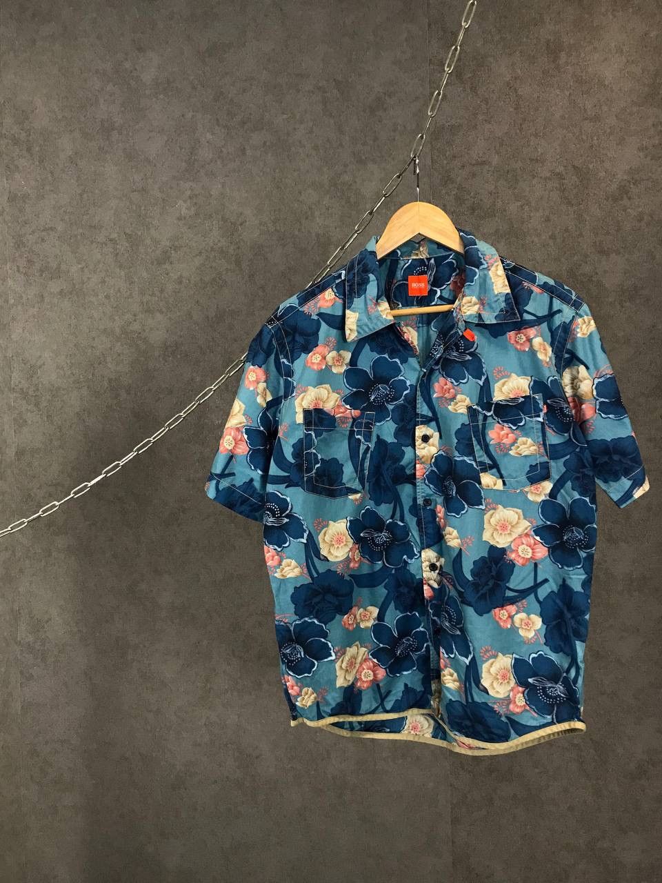 Hugo Boss Hugo Boss vintage designer Hawaiian shirt Size US L / EU 52-54 / 3 - 1 Thumbnail