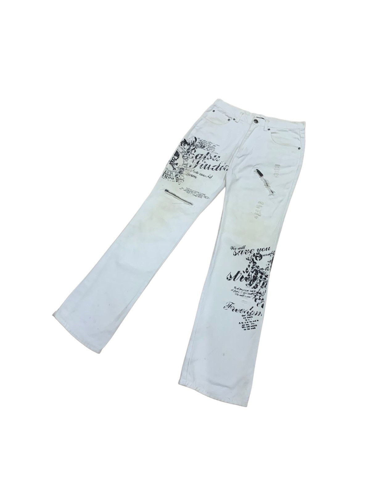 If Six Was Nine × Japanese Brand × Le Grande Bleu (L.G.B.) Vintage Japanese Datsu Studio Skull Punk Jeans Size US 32 / EU 48 - 7 Thumbnail