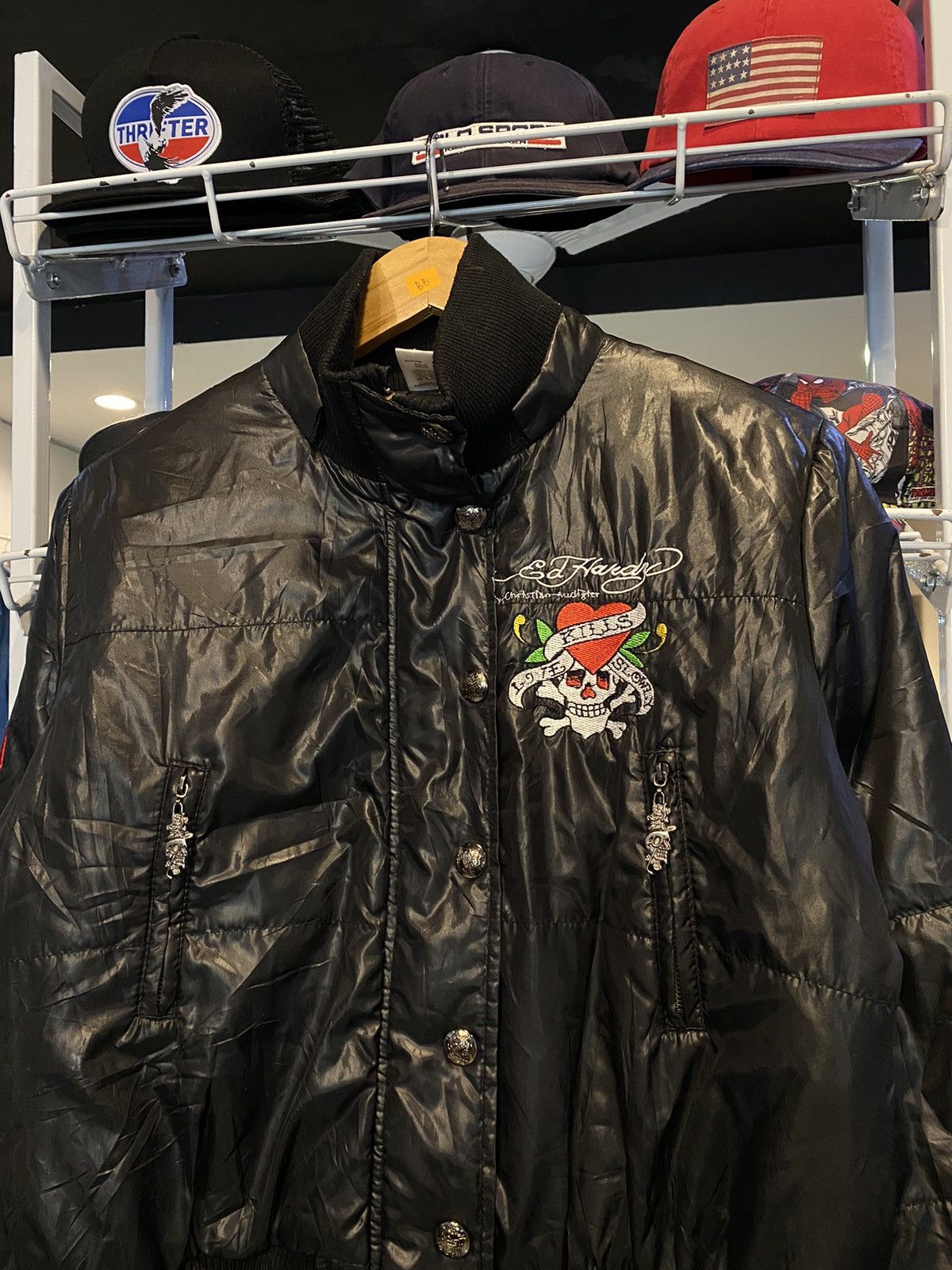 Ed Hardy 🔥Ed Hardy Christian Audigier Embroidery Puffer Jacket RARE Size US S / EU 44-46 / 1 - 11 Thumbnail