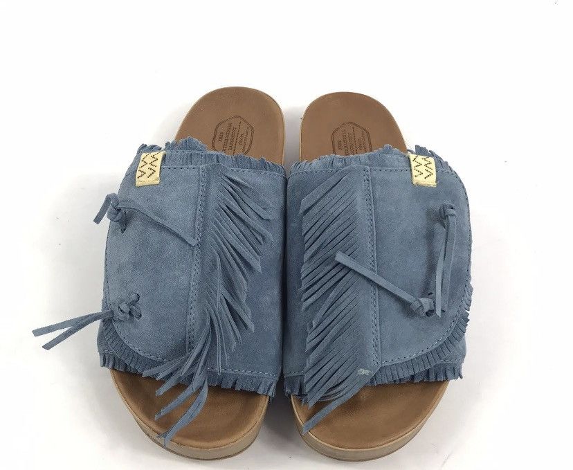 Visvim VISVIM CHRISTO SHAMAN FOLK BLUE SUEDE SANDALS SIZE: L | Grailed