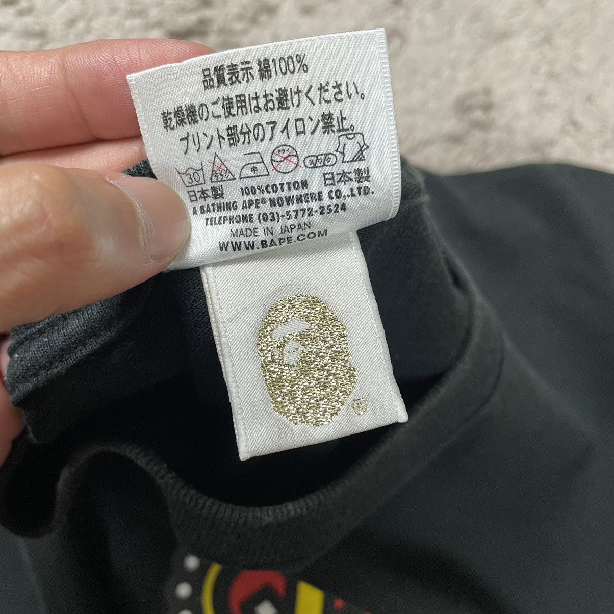 Bape Baby Milo Crown L/S Tee Size US L / EU 52-54 / 3 - 18 Thumbnail