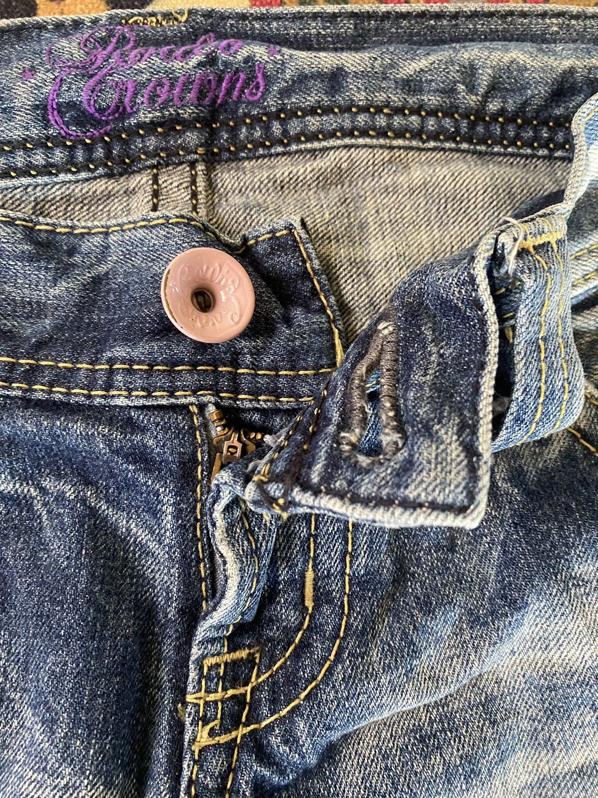 Hysteric Glamour 🔥RARE🔥Vintage Rodeo Crowns Flare Distressed Denim 29 Size 29" - 10 Thumbnail