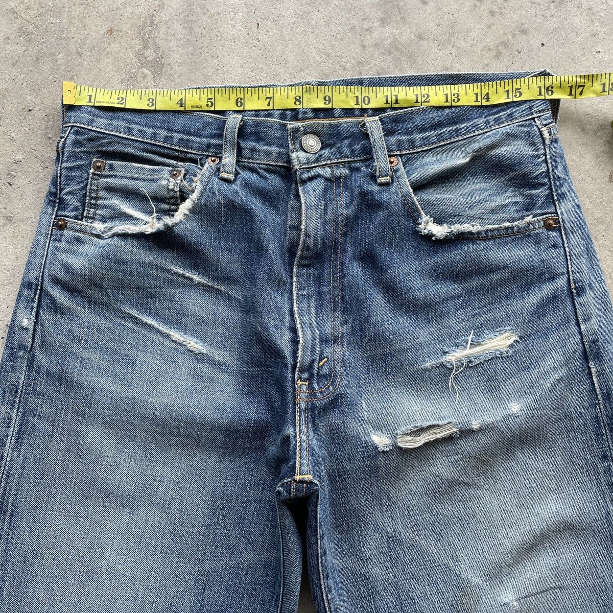 Levi's Vintage Clothing Vintage Levi’s 502 Big E Faded Selvedge Denim Jeans Pants Size US 32 / EU 48 - 6 Thumbnail