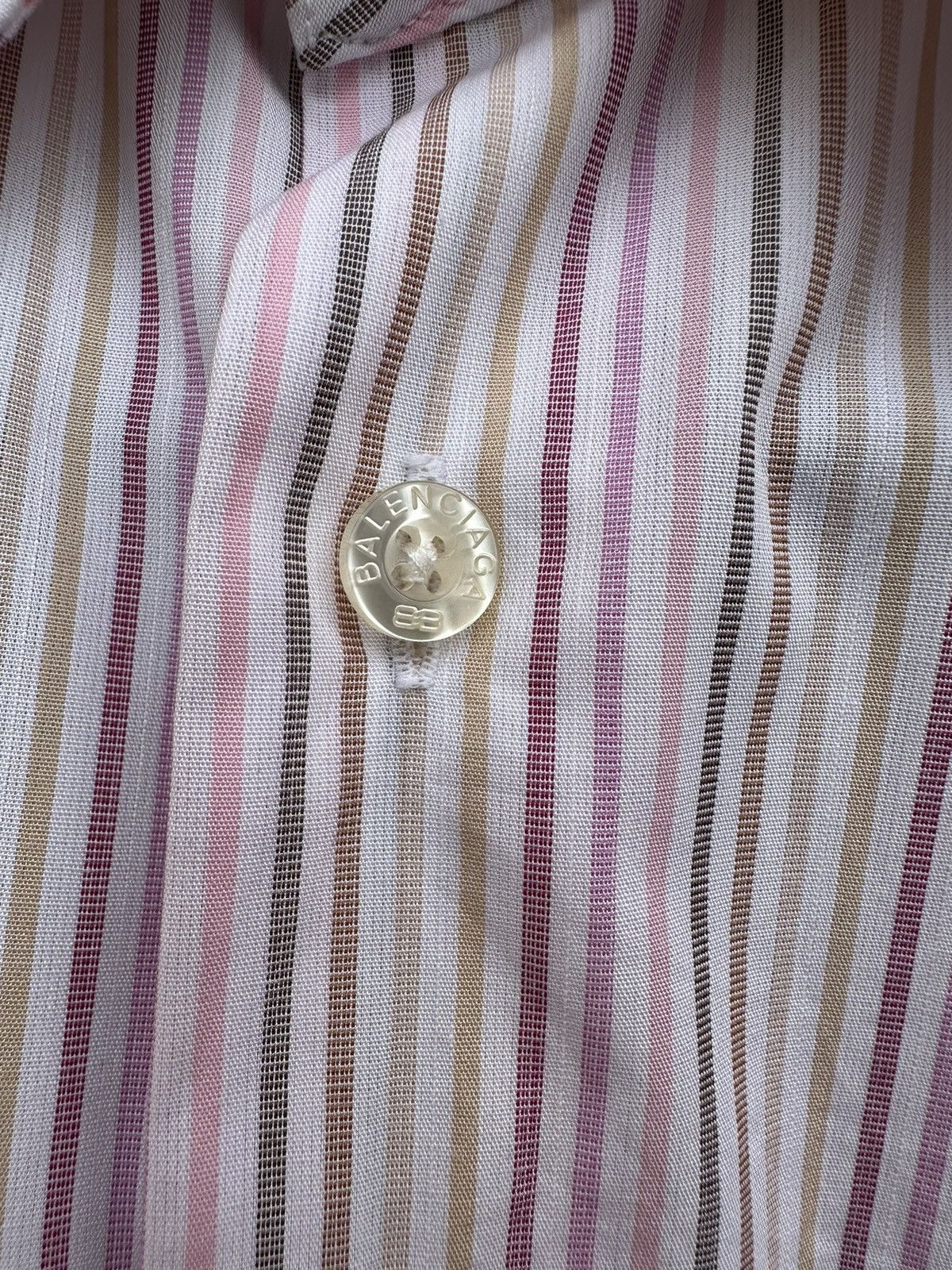 Balenciaga Balenciaga BB oversized striped coloured pocket shirt Size US L / EU 52-54 / 3 - 5 Thumbnail