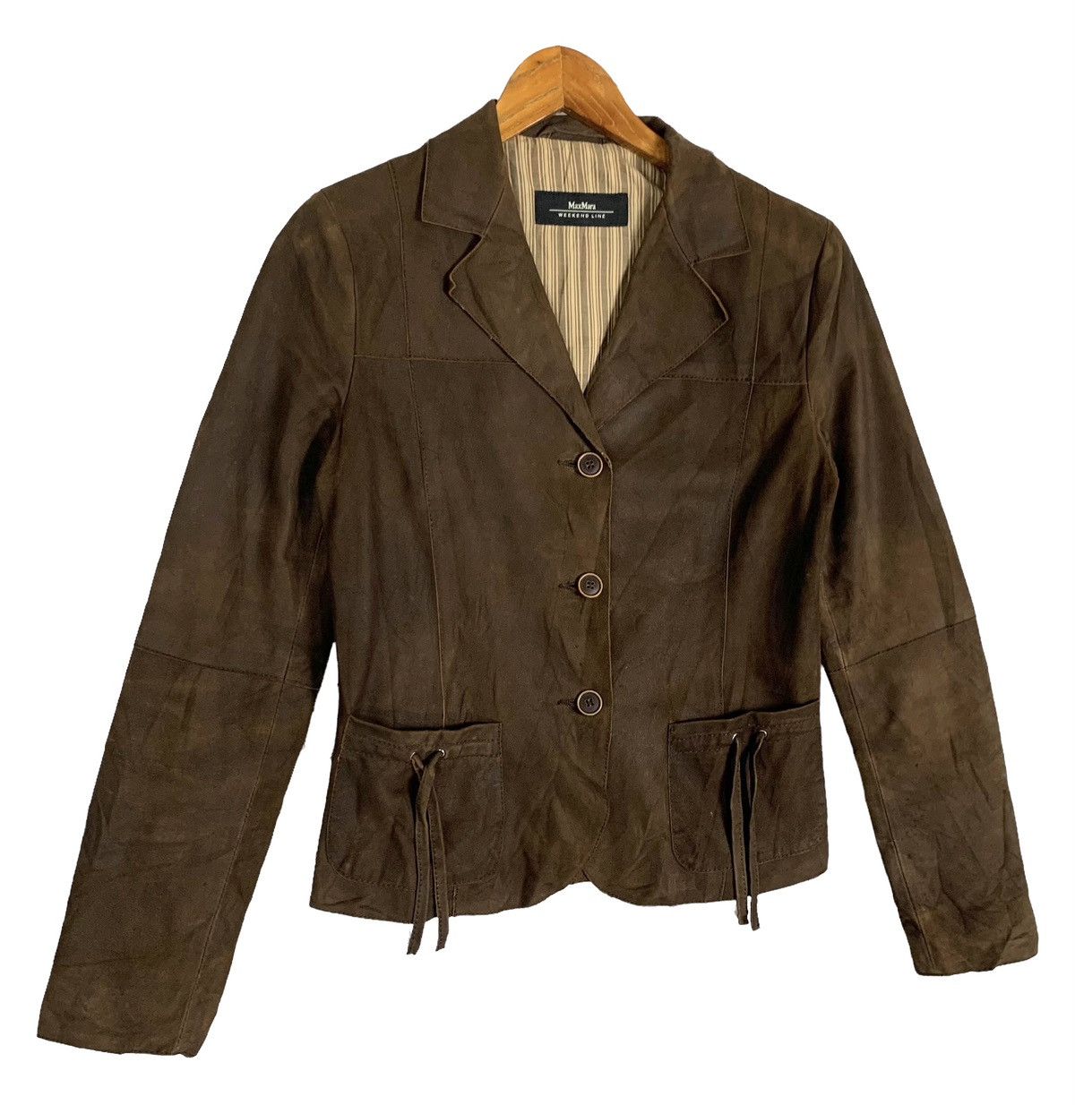 Vintage Max Mara Weekend Italian Designer Leather Jacket