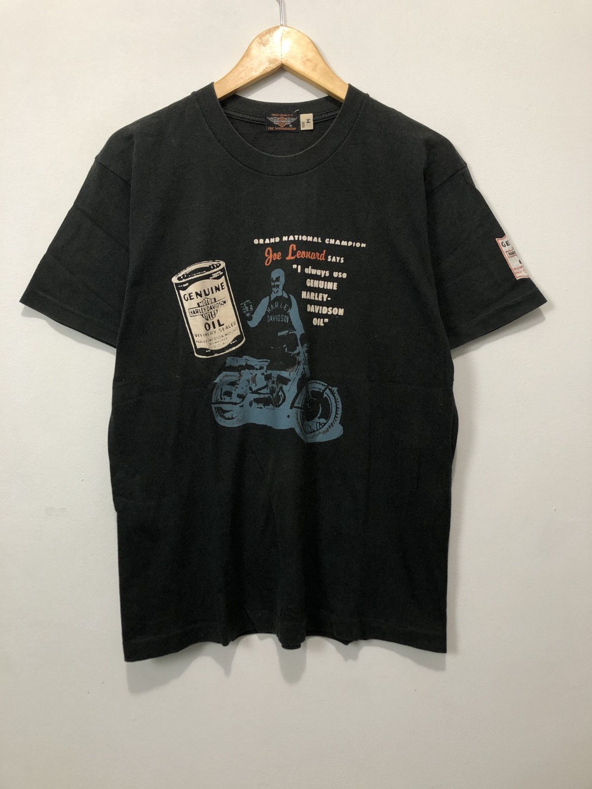 Harley Davidson × Vintage Vintage Harley Davidson Joe Leonard Oil Promo T-Shirt Size US M / EU 48-50 / 2 - 1 Thumbnail