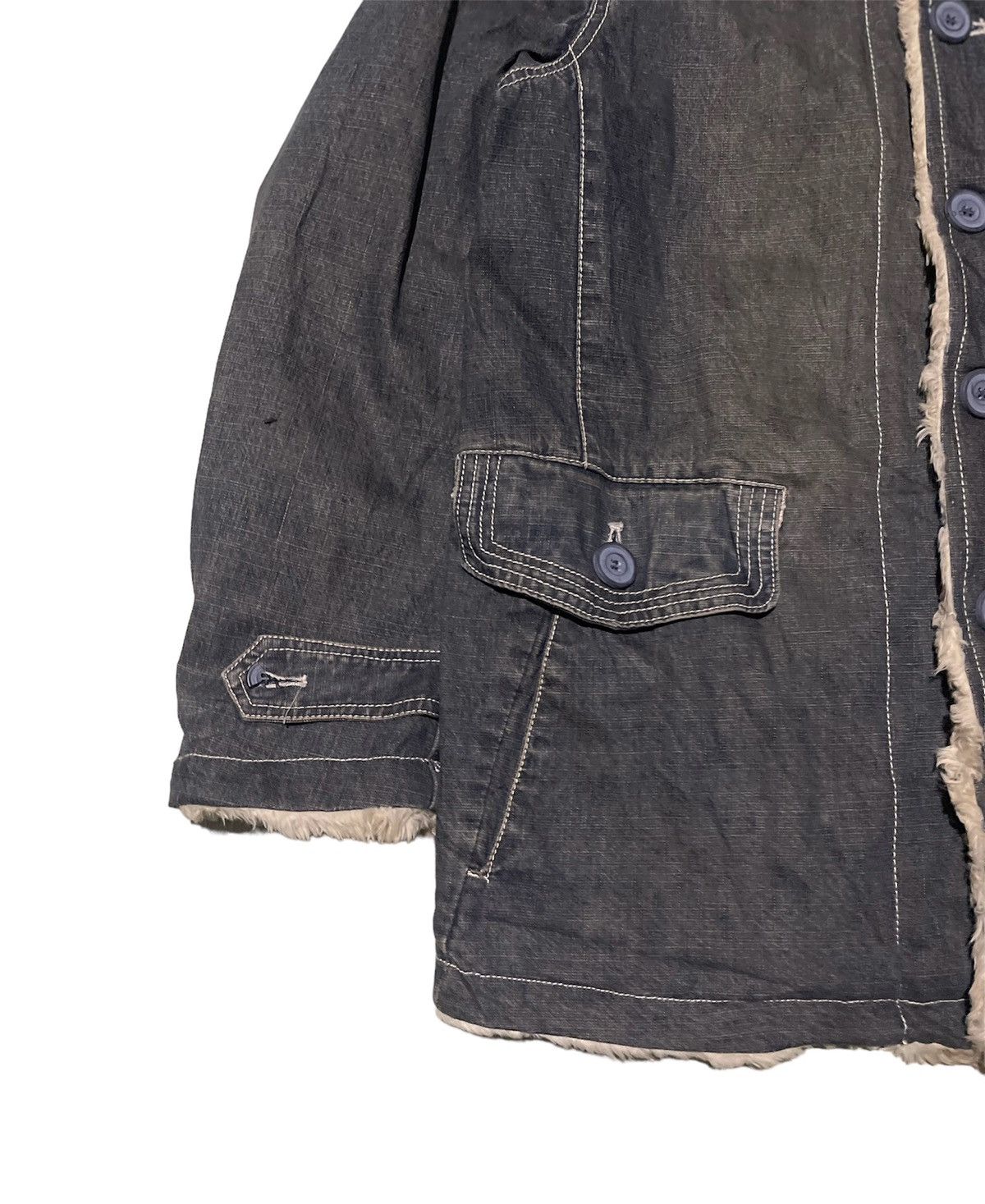 Japanese Brand Vintage Allix Design Fur Denim Jacket Size US M / EU 48-50 / 2 - 9 Thumbnail